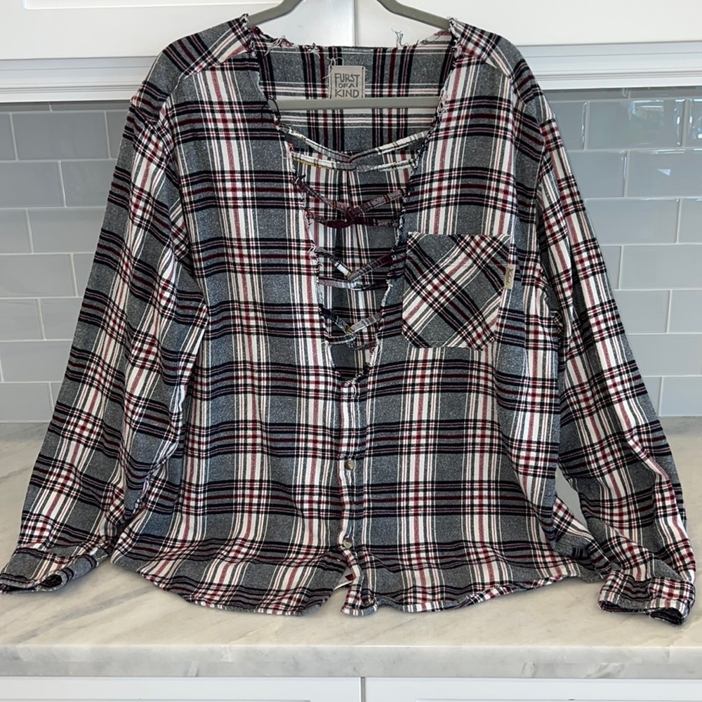 LF Furst of A Kind reworked flannel shirt
